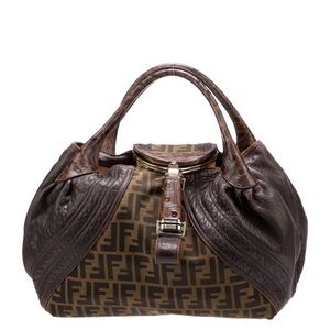 Fendi Tortuga - Trimmed Zucca Spy Bag